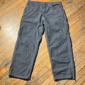 Carhartt 38x30 B159 Canvas Carpenter Loose Fit Pants Charcoal